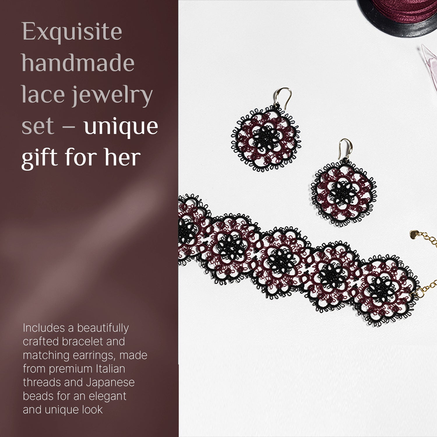 Tatting Lace Set with Bracelet