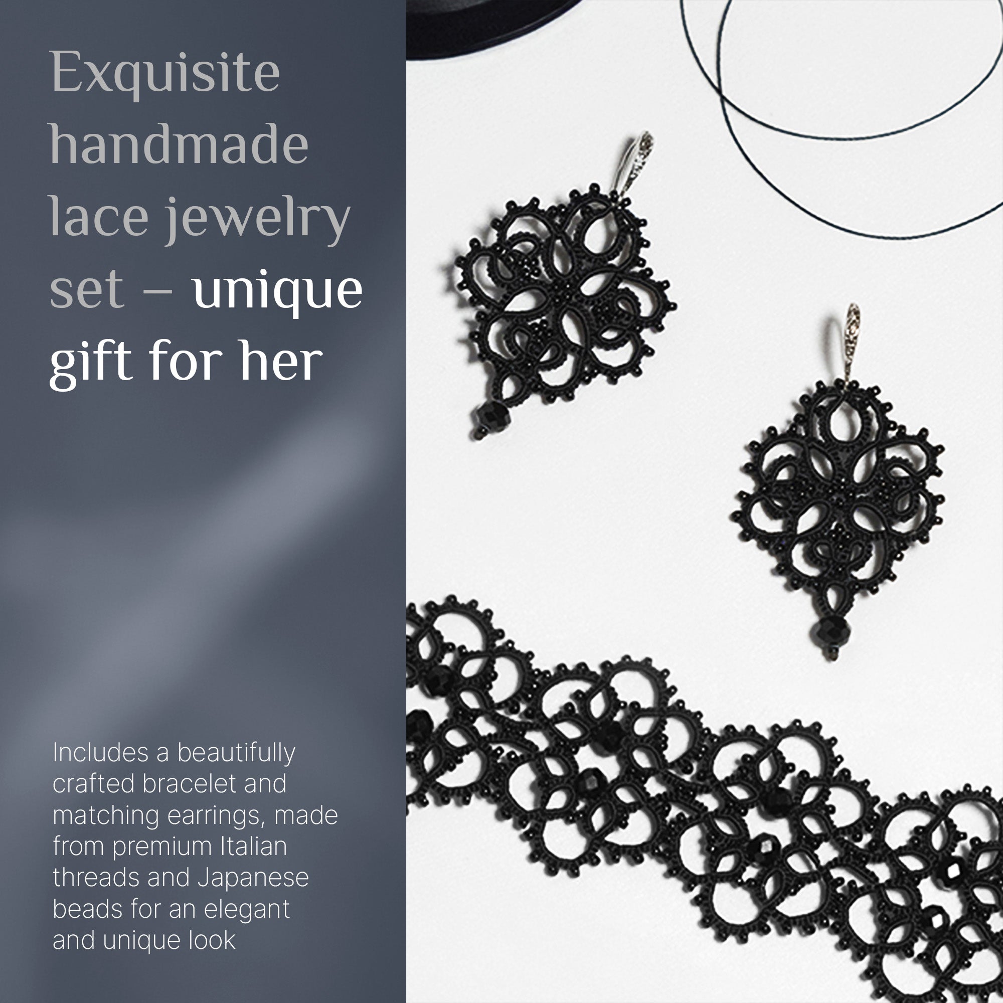 Tatting Lace Set with Bracelet