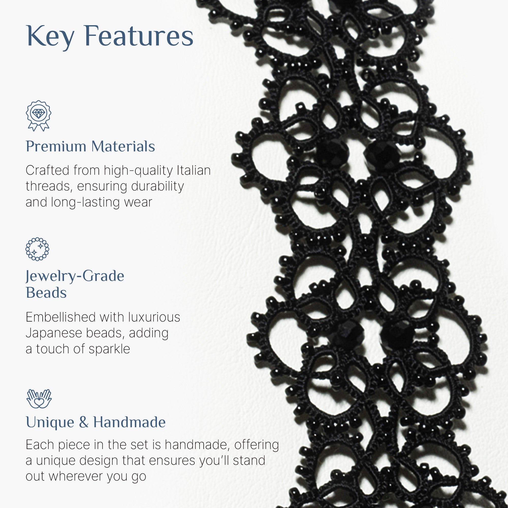 Tatting Lace Set with Bracelet