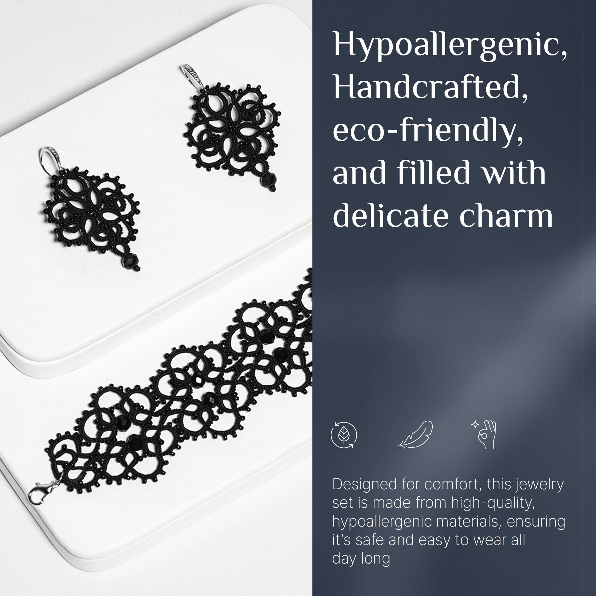 Tatting Lace Set with Bracelet