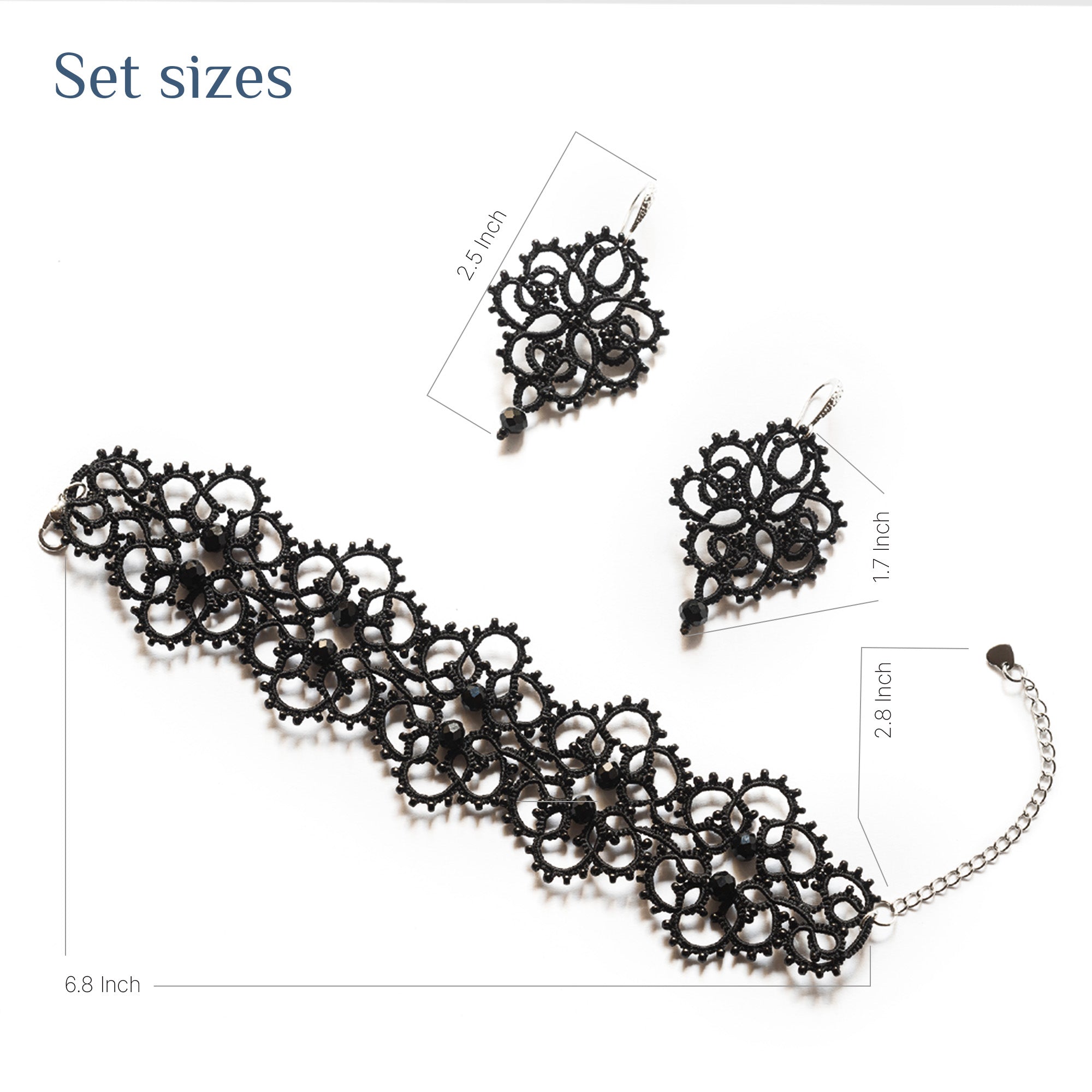 Tatting Lace Set with Bracelet