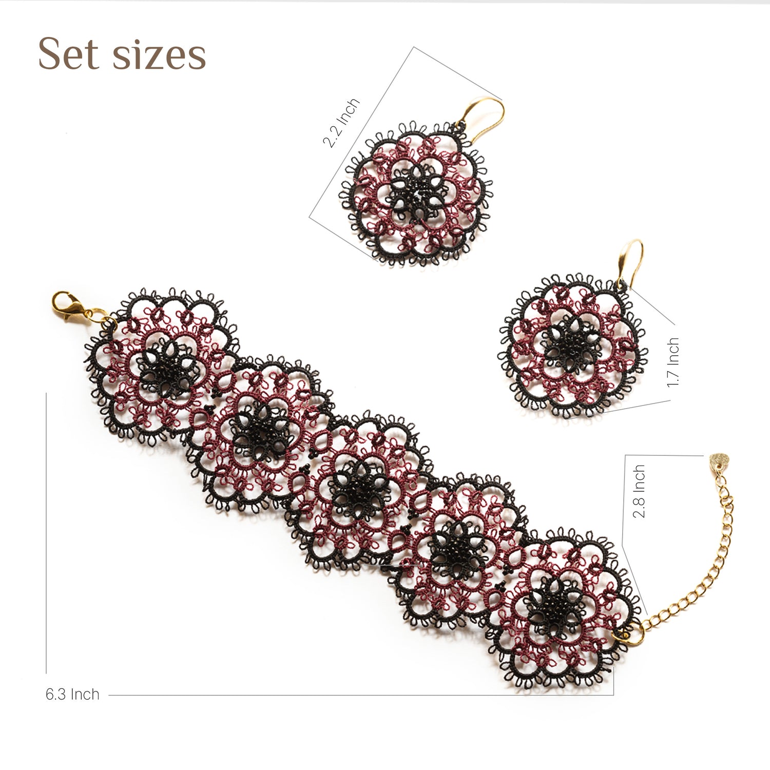 Tatting Lace Set with Bracelet