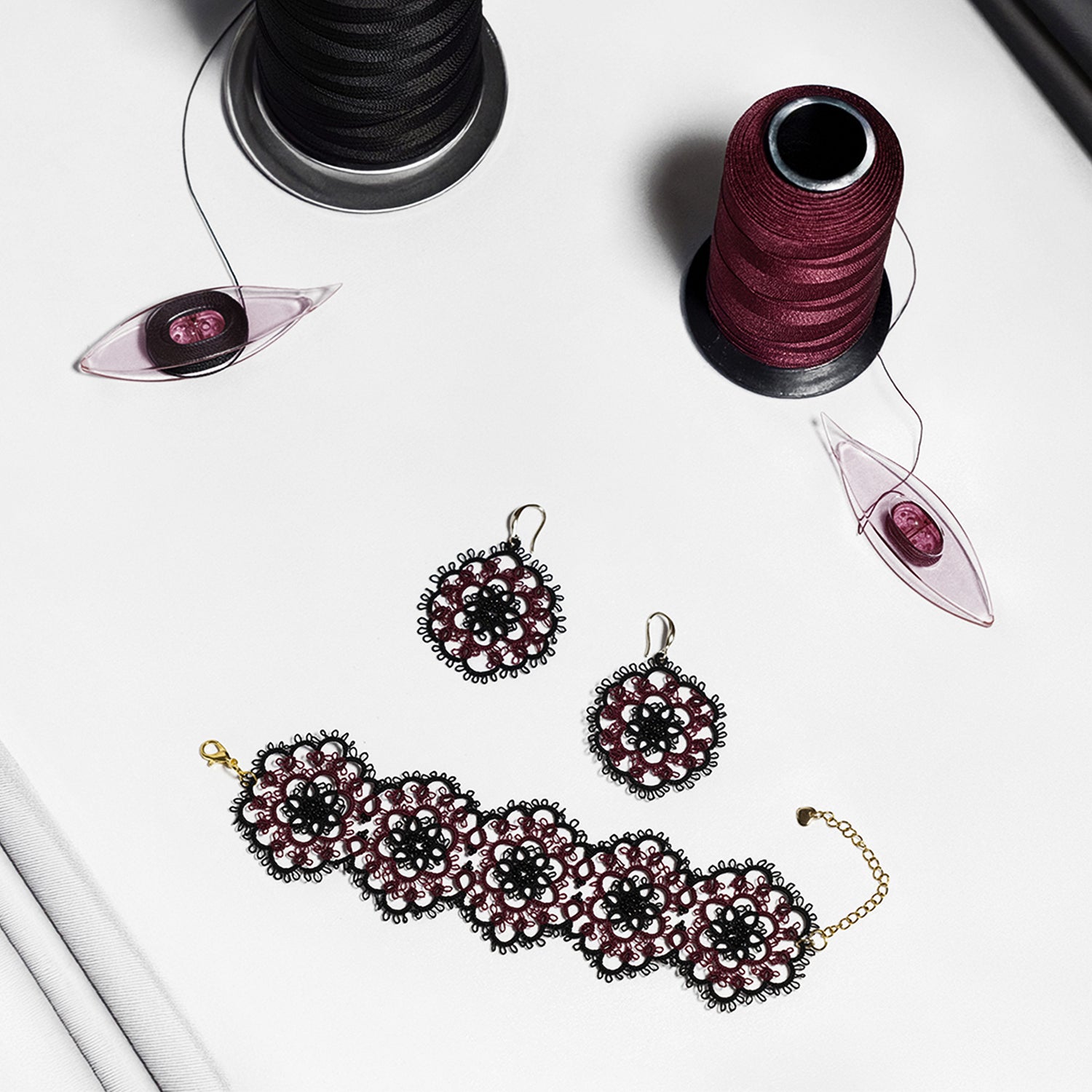 Tatting Lace Set with Bracelet