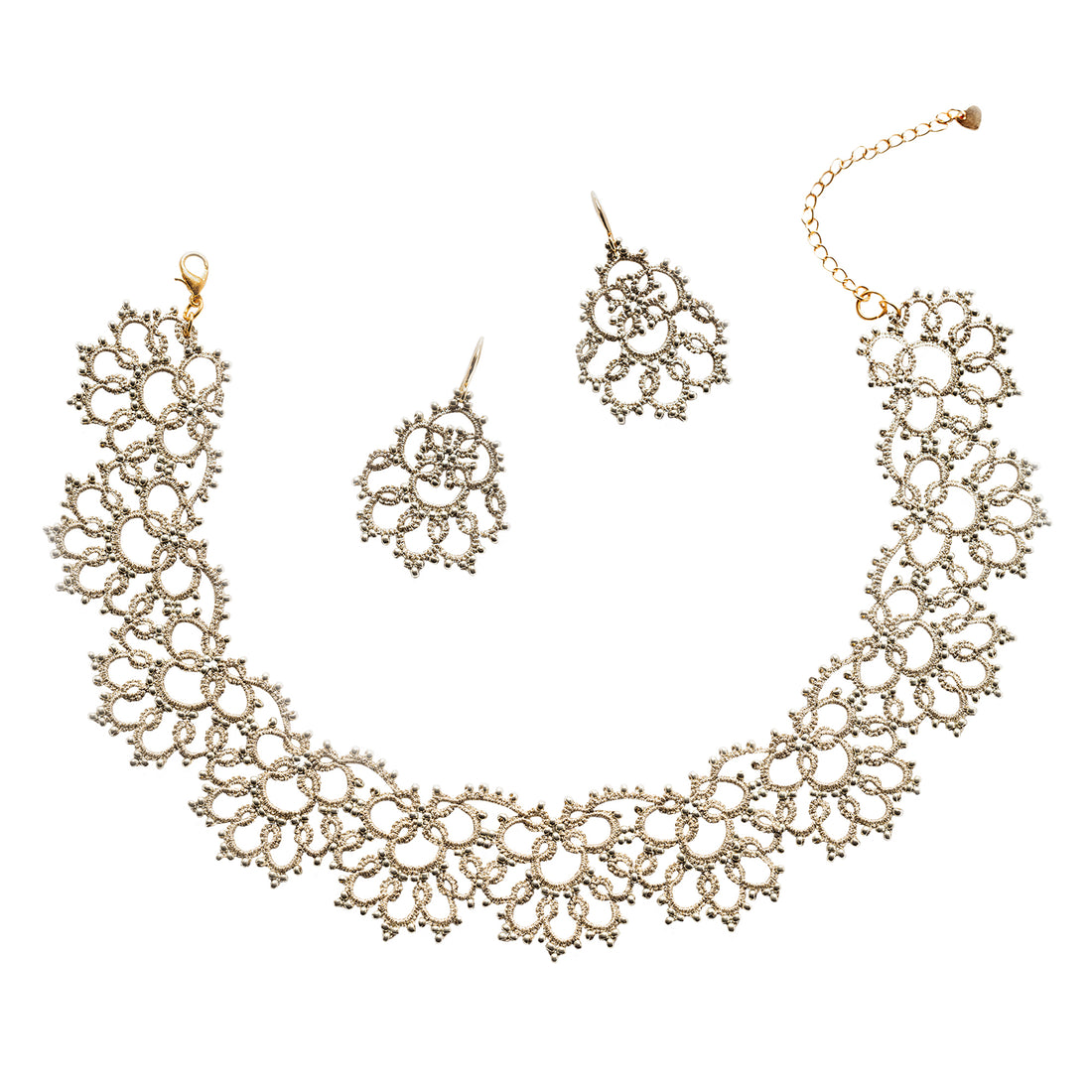 Tatting Lace Set with Choker Necklace