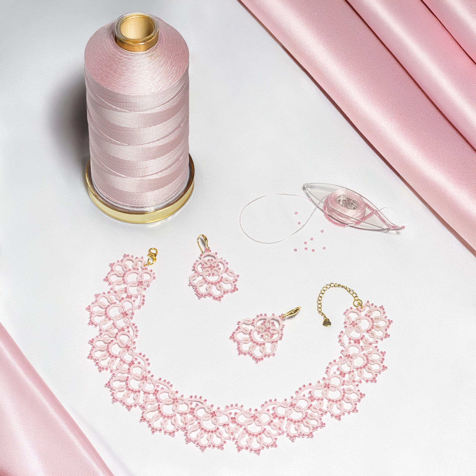 Tatting Lace Set with Choker Necklace