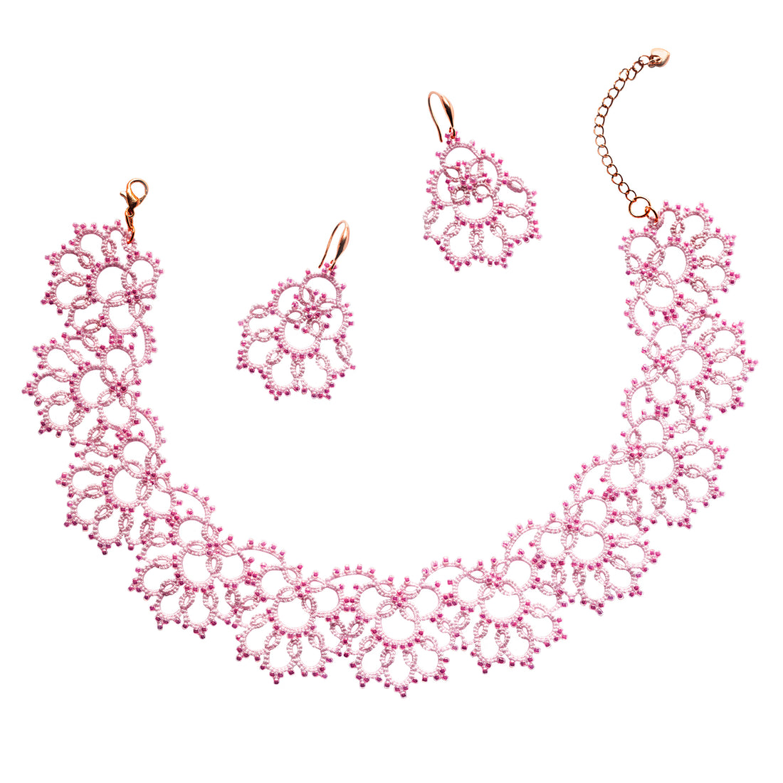 Tatting Lace Set with Choker Necklace