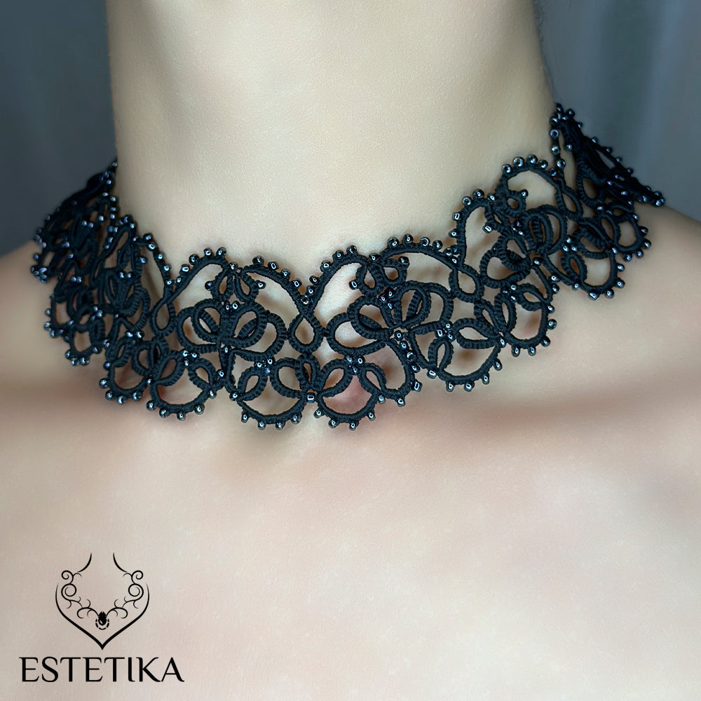 Tatting Lace Choker Necklace EN111