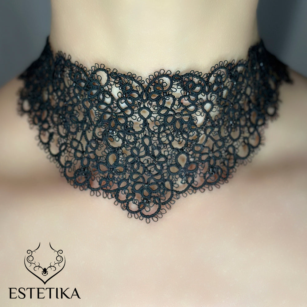 Tatting Lace Choker Necklace EN061