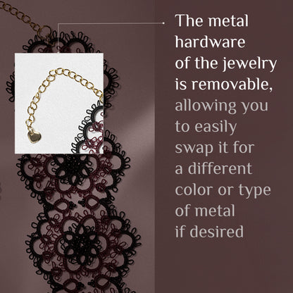 Tatting Lace Set with Bracelet
